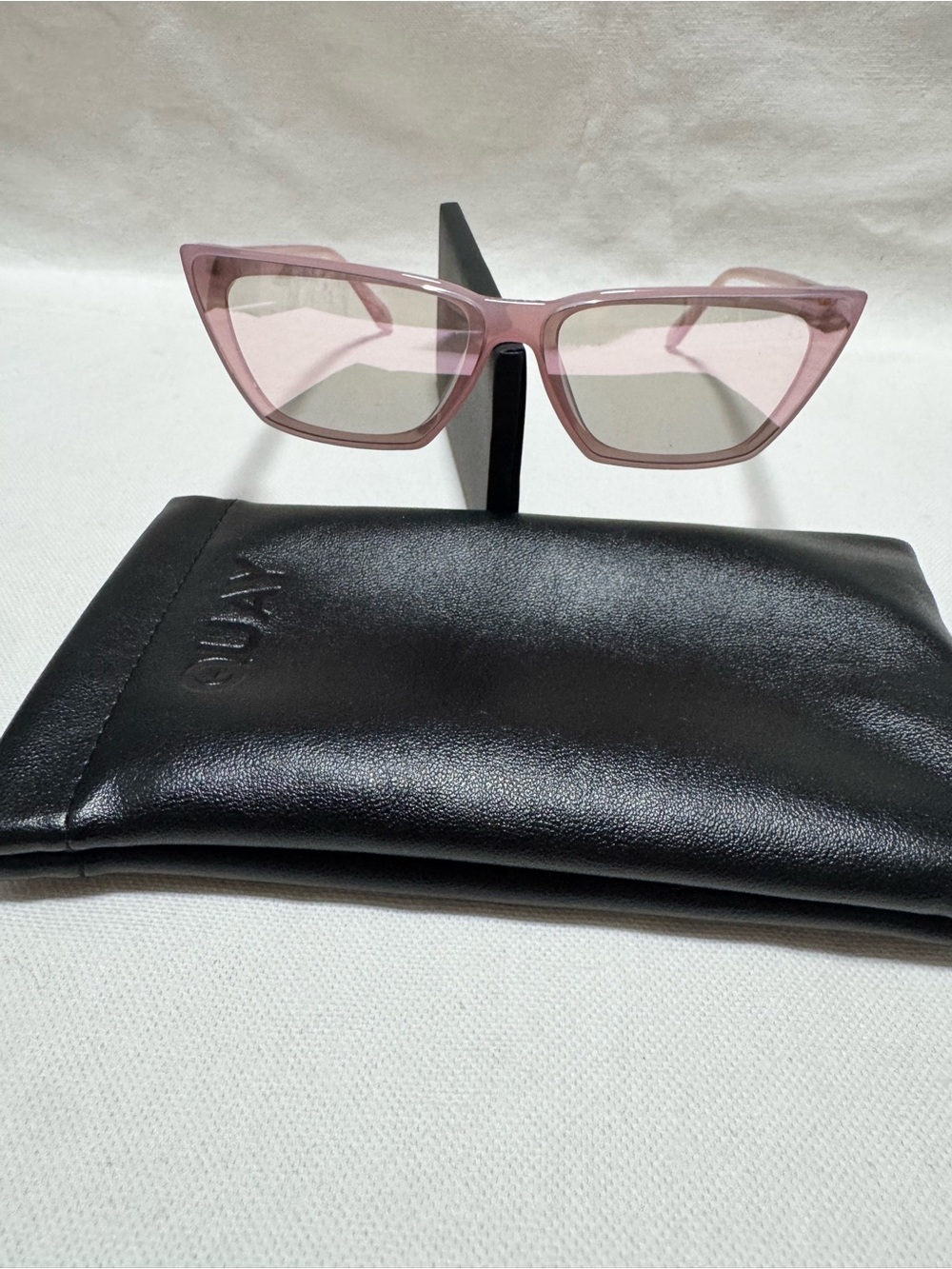 Quay Australia Translucent Pink Cat-Eye Sunglasses